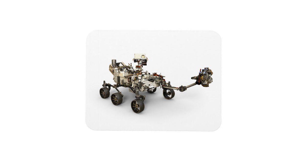 Mars Perseverance Rover On White Background. Magnet | Zazzle
