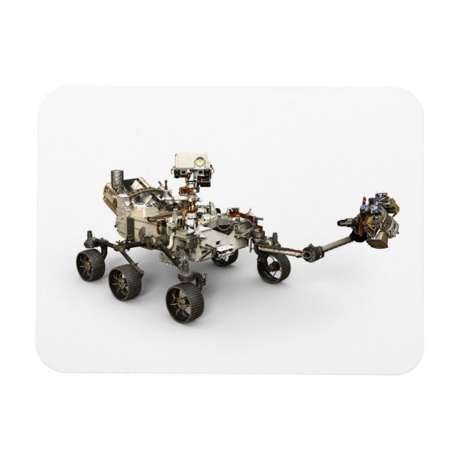 Mars Perseverance Rover On White Background. Magnet (Horizontal)