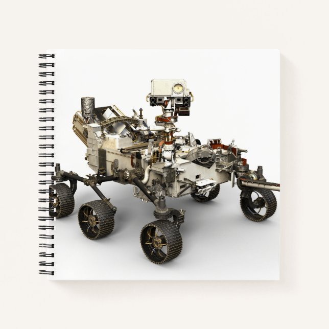 Mars Perseverance Rover On White Background. Notebook (Front)