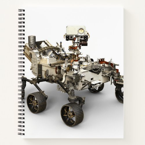 Mars Perseverance Rover On White Background Notebook