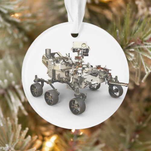 Mars Perseverance Rover On White Background Ornament