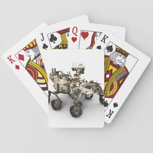 Mars Perseverance Rover On White Background Playing Cards