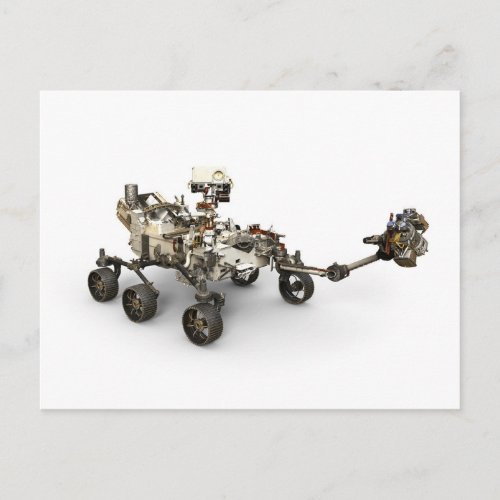 Mars Perseverance Rover On White Background Postcard