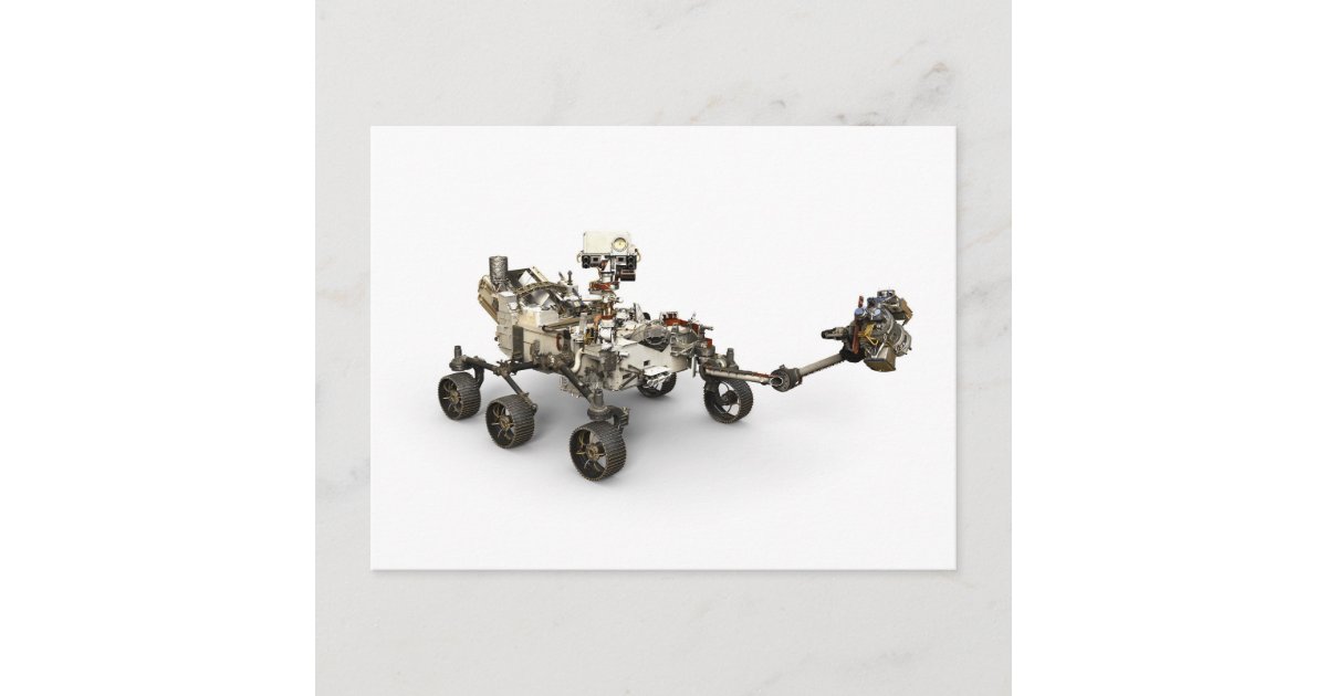 Mars Perseverance Rover On White Background. Postcard | Zazzle