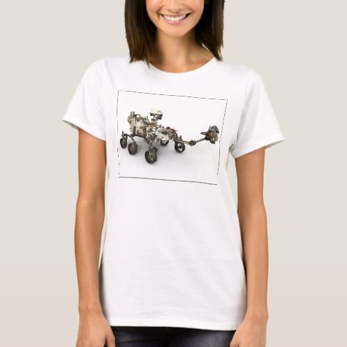 Mars Perseverance Rover On White Background T_Shirt