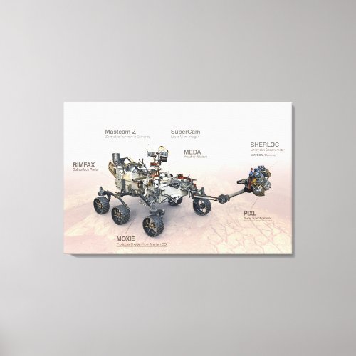 Mars Perseverance Rover With Instruments Canvas Print