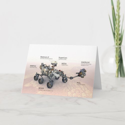 Mars Perseverance Rover With Instruments Card