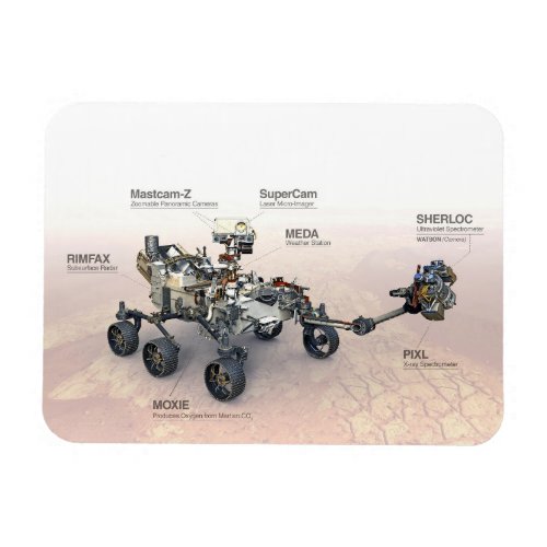 Mars Perseverance Rover With Instruments Magnet