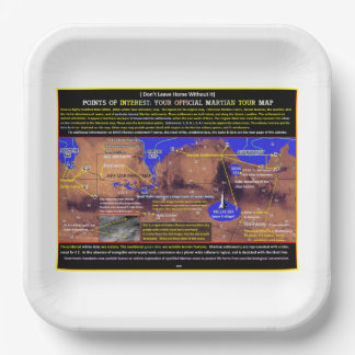 Mars Points Of Interest Paper Plates