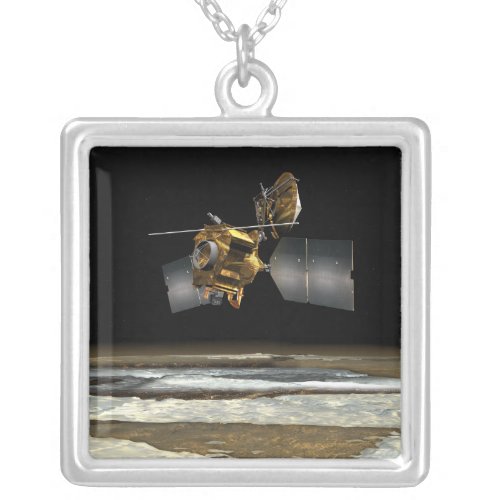 Mars Reconnaissance Orbiter 2 Silver Plated Necklace