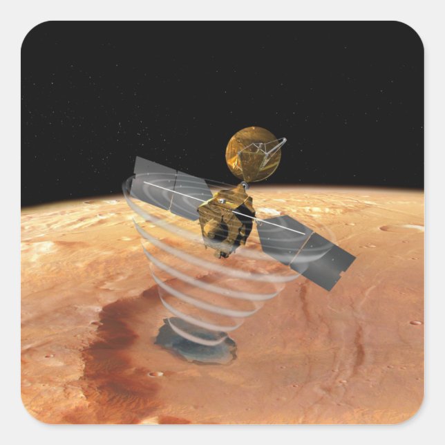 Mars Reconnaissance Orbiter Square Sticker (Front)