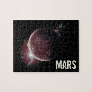 Mars red planet 3d universe space illustration jigsaw puzzle