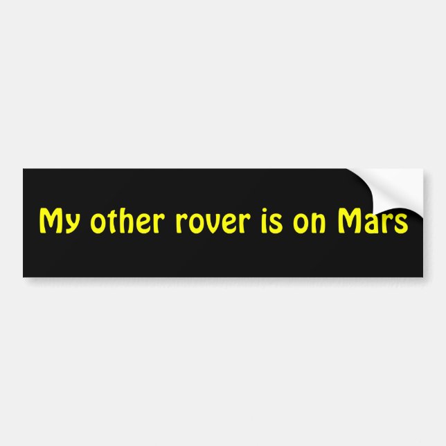 Mars Rover Bumper Sticker (Front)