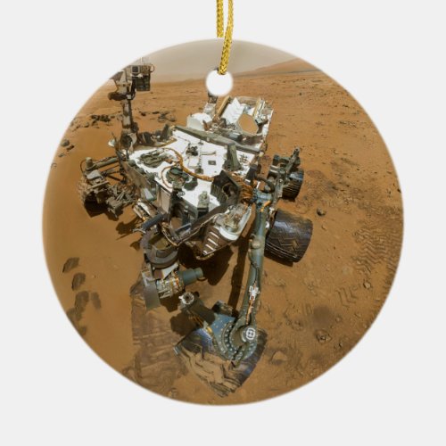 Mars Rover Curiosity at Rocknest Ceramic Ornament