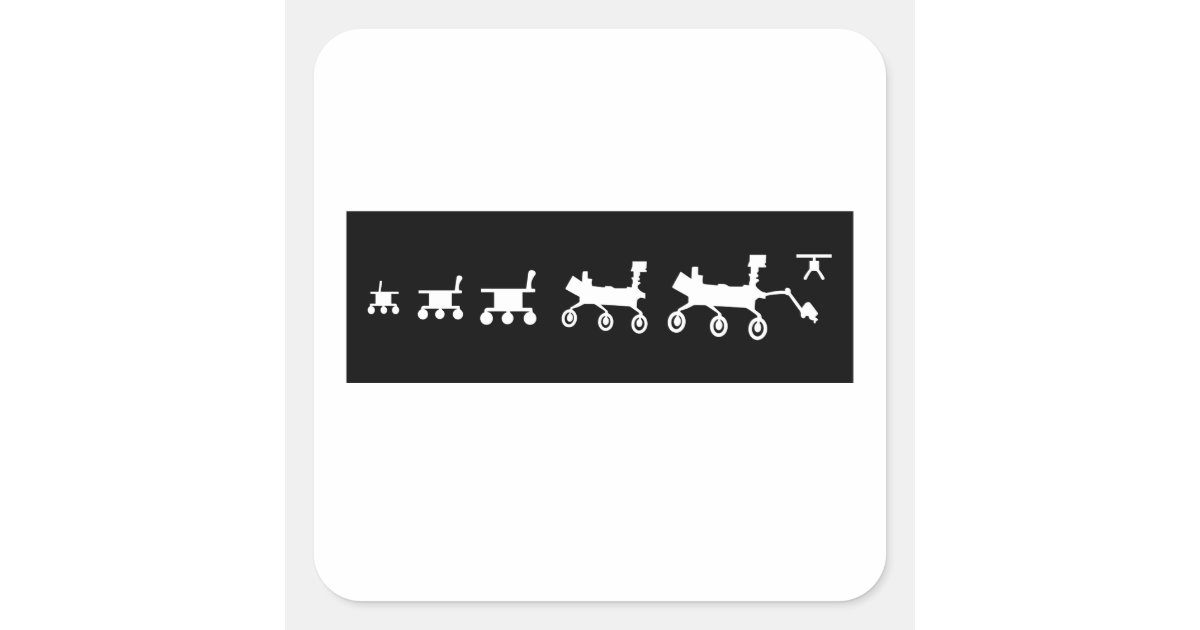 mars rover family sticker | Zazzle