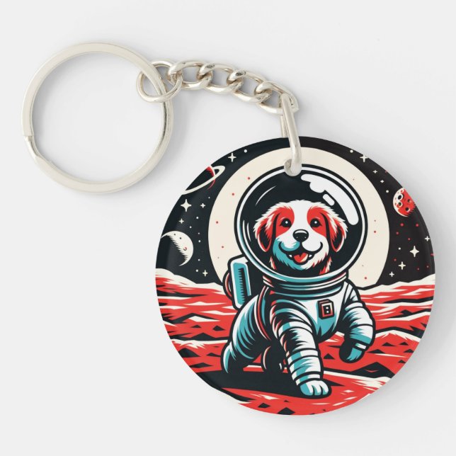 Mars Rover Pup Keychain (Front)