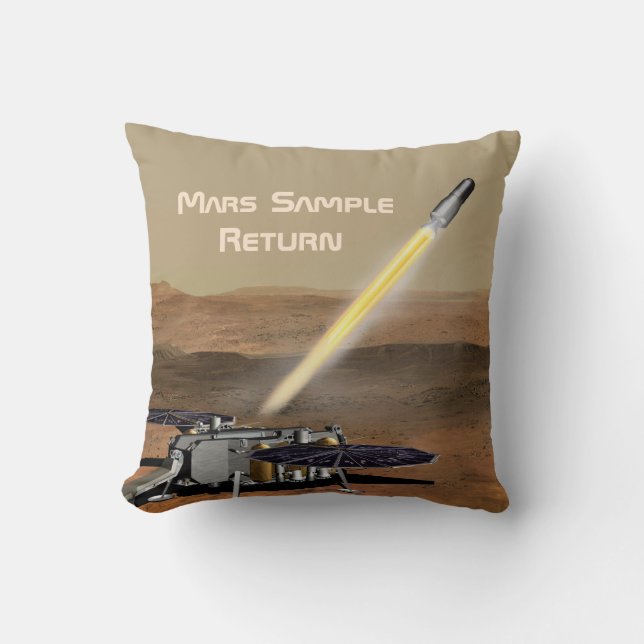 Mars Sample Return Mission Throw Pillow (Front)