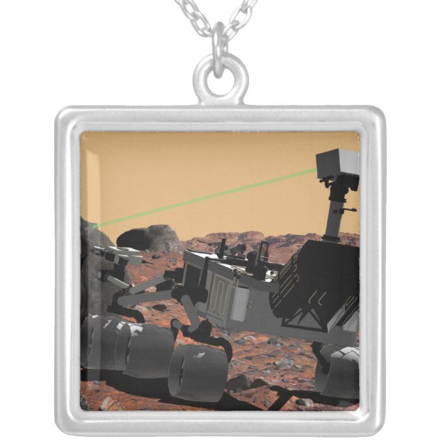 Mars Science Laboratory 3 Silver Plated Necklace (Front)