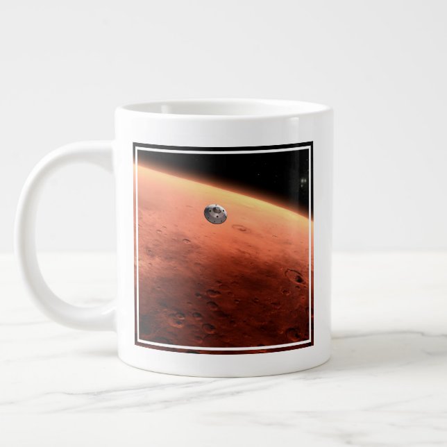 Mars Science Laboratory Approaching Mars. Giant Coffee Mug (Left)