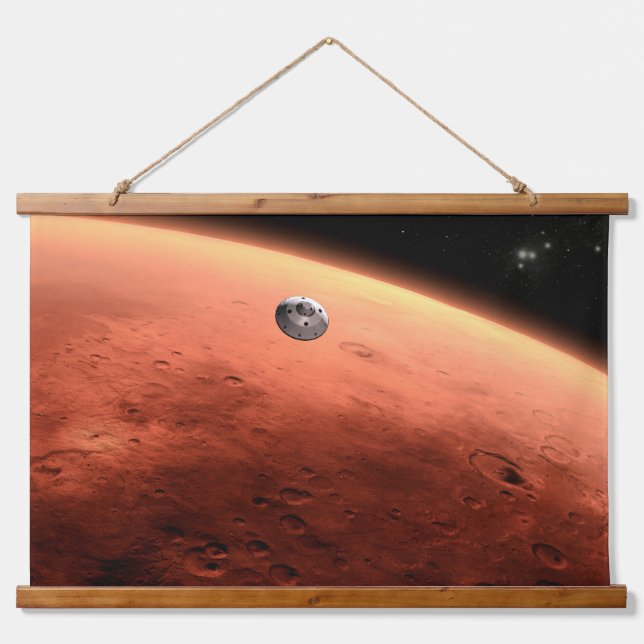 Mars Science Laboratory Approaching Mars. Hanging Tapestry (Front)