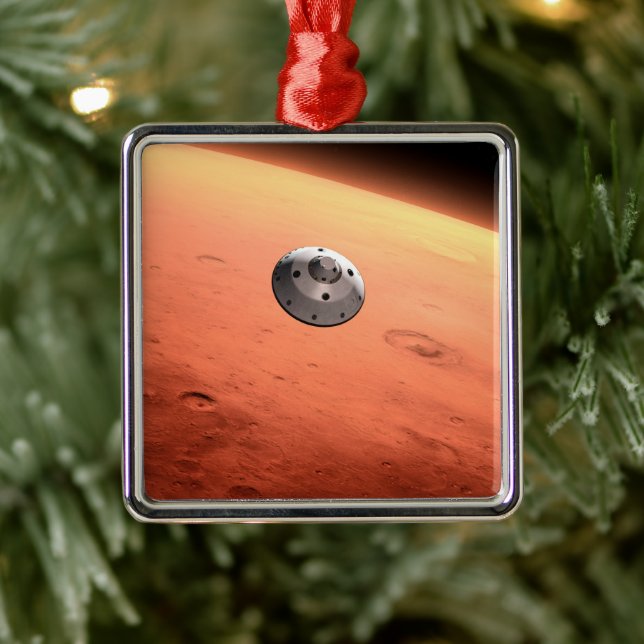 Mars Science Laboratory Approaching Mars. Metal Ornament (Tree)