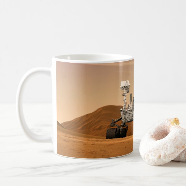 Mars Science Laboratory Curiosity Rover. 2 Coffee Mug (With Donut)