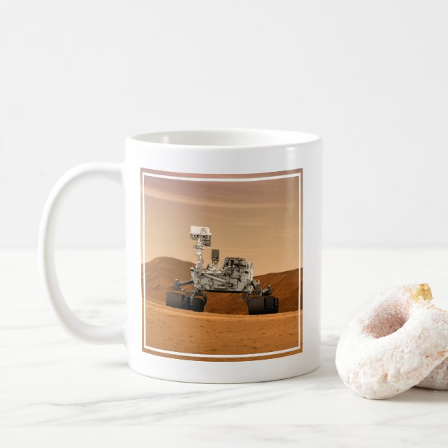 Mars Science Laboratory Curiosity Rover. 2 Coffee Mug (With Donut)