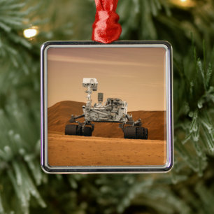 Mars Science Laboratory Curiosity Rover. 2 Metal Ornament