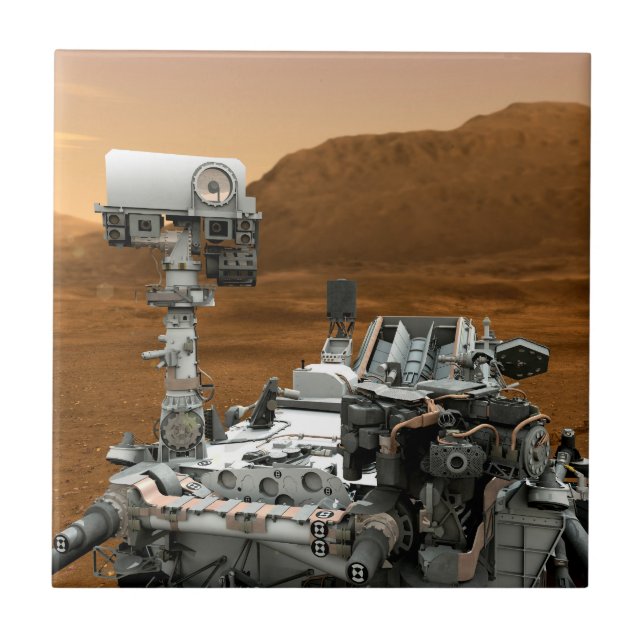 Mars Science Laboratory Curiosity Rover. 3 Ceramic Tile (Front)