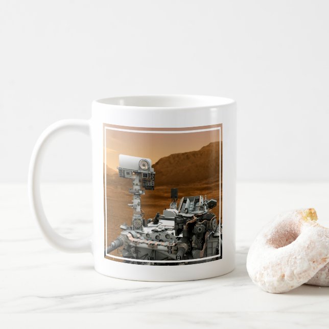 Mars Science Laboratory Curiosity Rover. 3 Coffee Mug (With Donut)