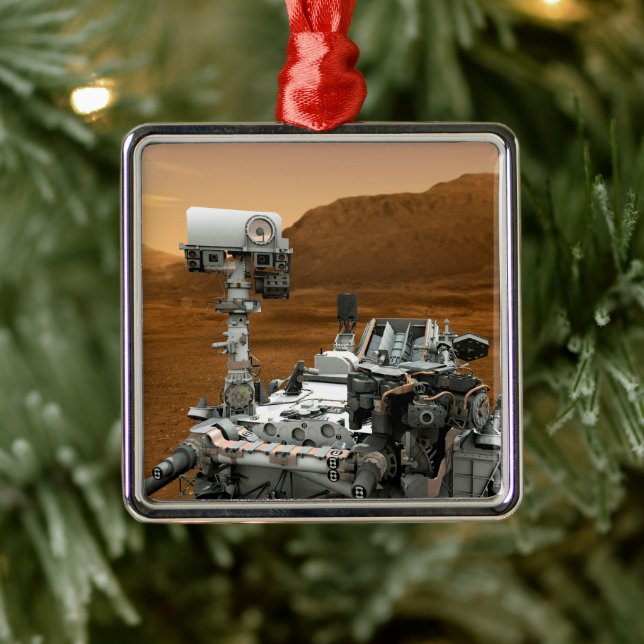 Mars Science Laboratory Curiosity Rover. 3 Metal Ornament (Tree)