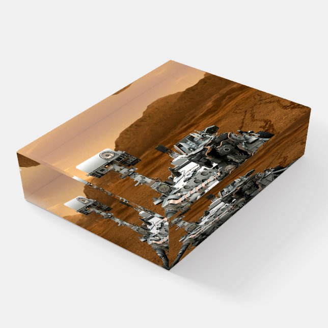 Mars Science Laboratory Curiosity Rover. 3 Paperweight (Angled)