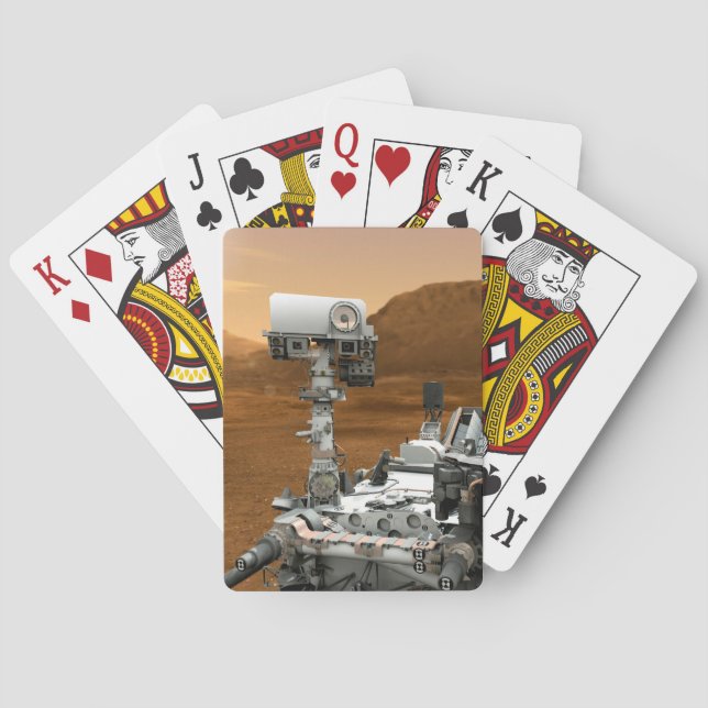 Mars Science Laboratory Curiosity Rover. 3 Poker Cards (Back)