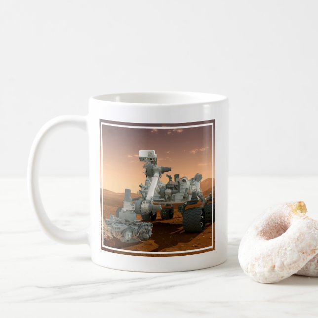 Mars Science Laboratory Curiosity Rover. 4 Coffee Mug (With Donut)