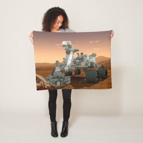 Mars Science Laboratory Curiosity Rover 4 Fleece Blanket