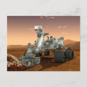 Mars Science Laboratory Curiosity Rover. 4 Postcard