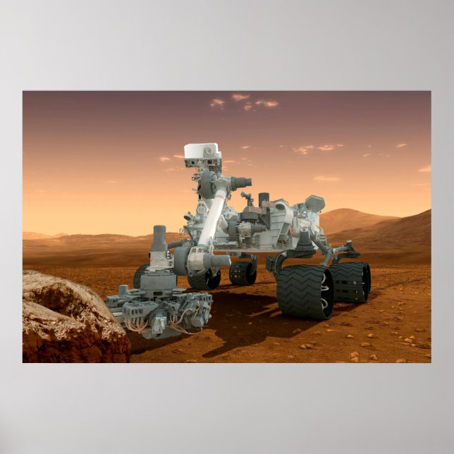 Mars Science Laboratory Curiosity Rover. 4 Poster (Front)