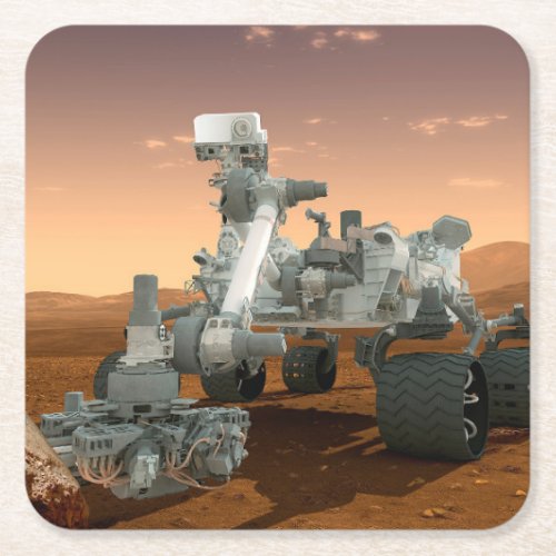 Mars Science Laboratory Curiosity Rover 4 Square Paper Coaster