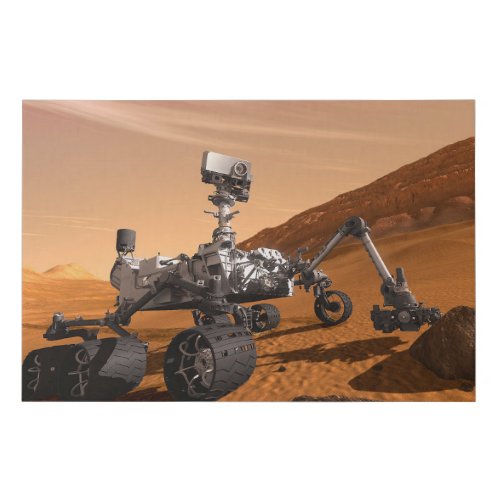 Mars Science Laboratory Curiosity Rover Faux Canvas Print