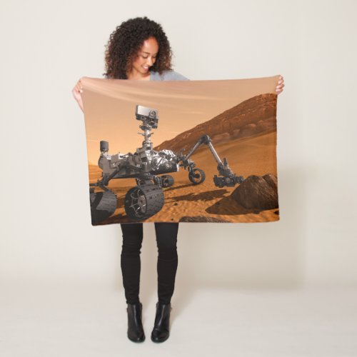 Mars Science Laboratory Curiosity Rover Fleece Blanket