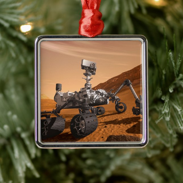 Mars Science Laboratory Curiosity Rover. Metal Ornament (Tree)
