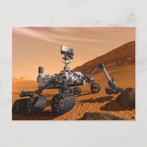 Mars Science Laboratory Curiosity Rover Postcard