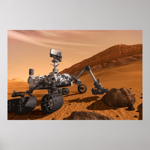 Mars Science Laboratory Curiosity Rover Poster