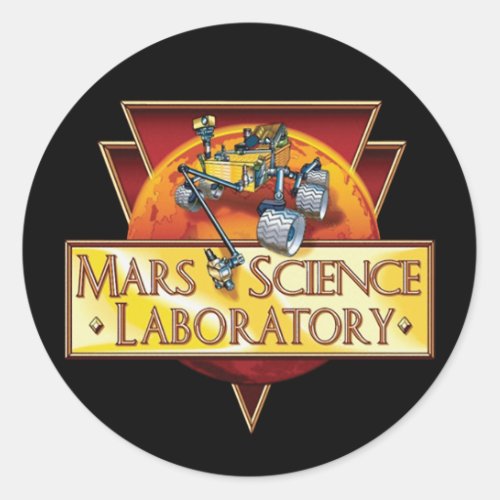 Mars Science Laboratory Mission Logo Classic Round Sticker
