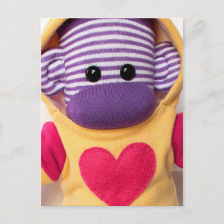 Mars Sock Monkey Post Card - Lauren