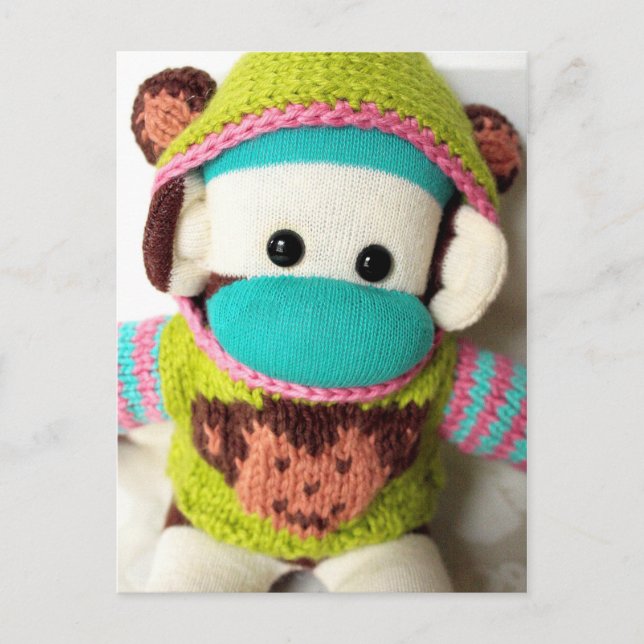 Mars Sock Monkey Post Card - Mochi (Front)