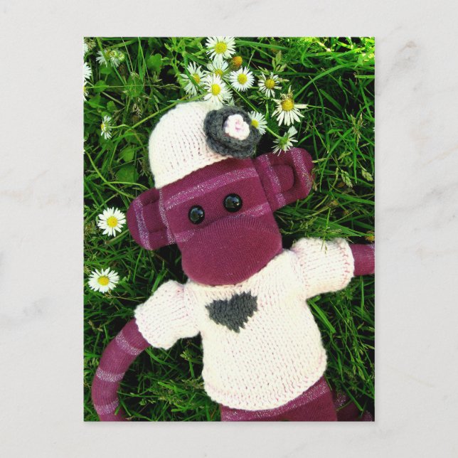 Mars Sock Monkey Post Card - Stella (Front)