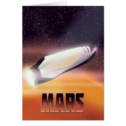 Mars Space poster Cards (Front)