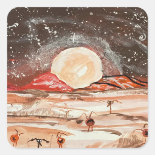 MARS SQUARE STICKER