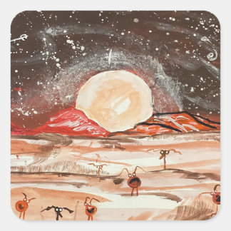 MARS SQUARE STICKER